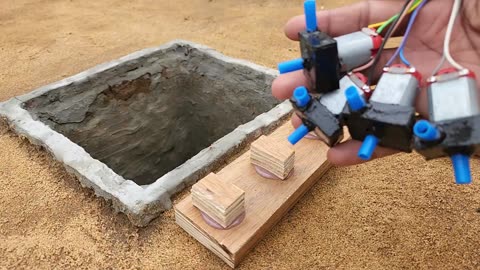 How to make mini 4 motor powerful water pump