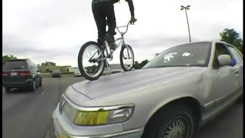 BMX Breaks Windshield