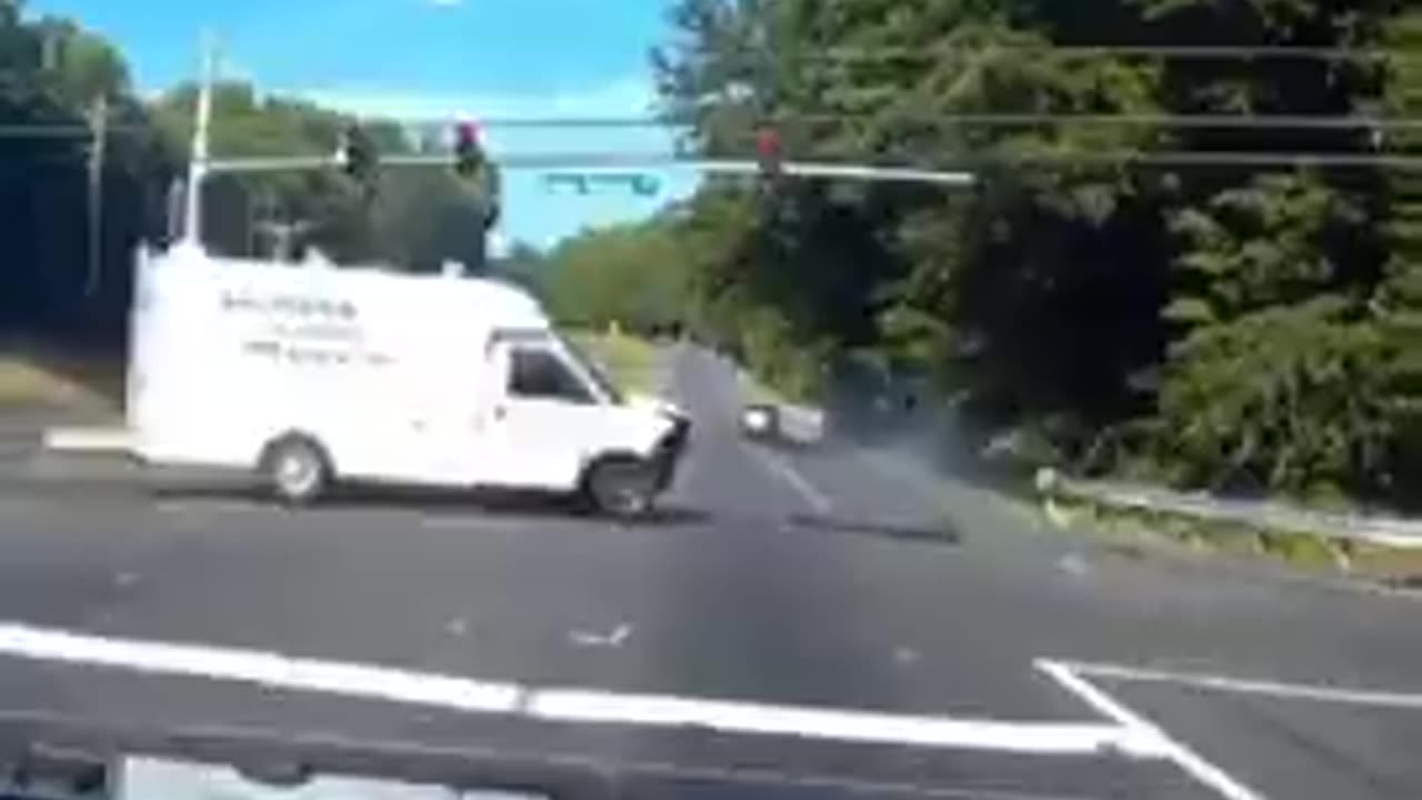 Motorcycle escaped by an inch