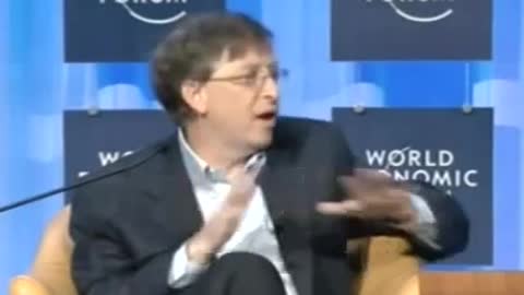 Bill Gates and Klaus Schwab at DAVOS 2008 discussing future public health goals