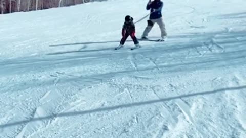 Cameron Learning to Ski