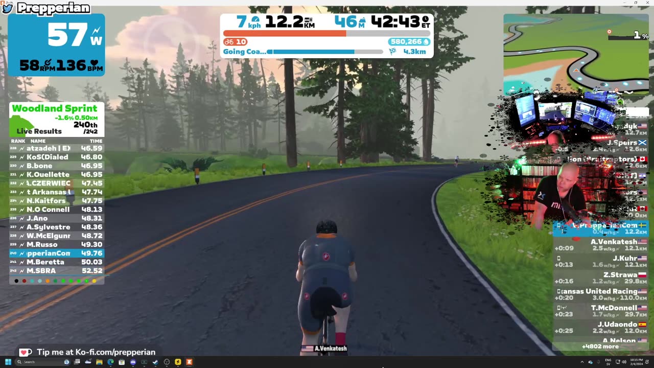 Back on the bike, preparing for summer! Day 1 on Zwift!