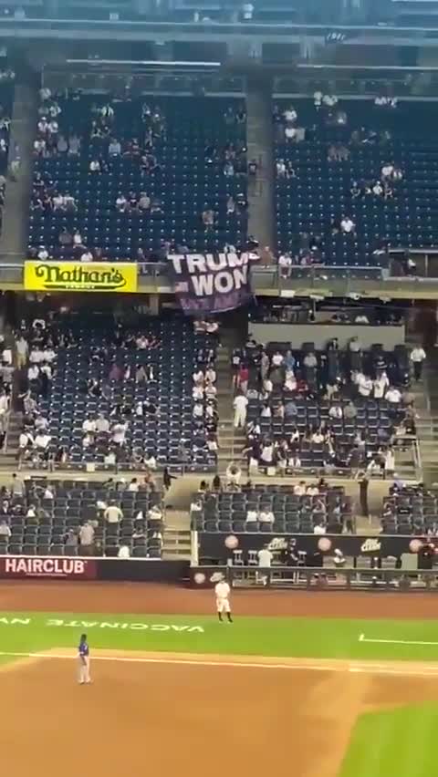 Patriots Unfurl "Trump Won" Flag at Yankees Game and The Libs MELT DOWN