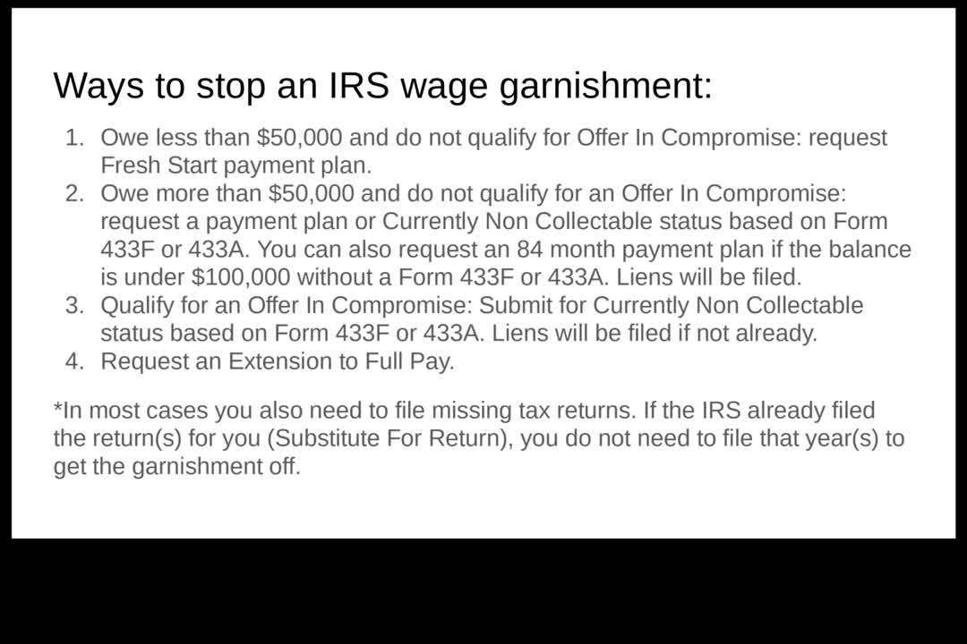 How To Stop An IRS Wage Garnishment: Step By Step, By An Expert Tax Attorney