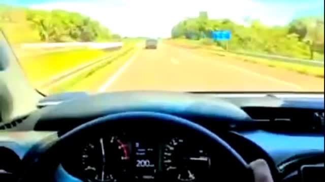 driving a car on the road
