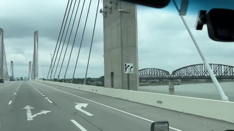 I 65 North over the Ohio River Louisville Kentucky USA