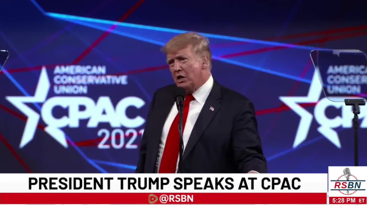 Trump at CPAC 2021 in Dallas, Texas * July 11, 2021 Wow!