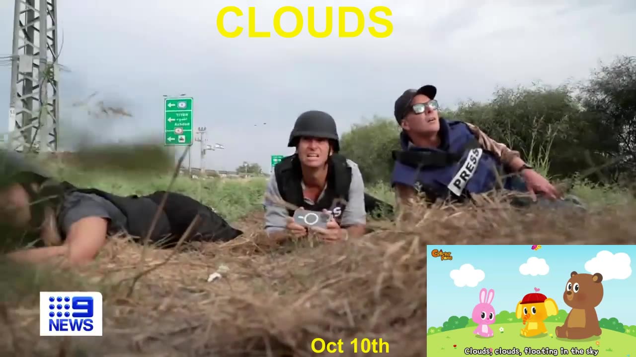 Israel Gaza War 9News Exaggerating Danger & Adding Fake Clouds to the Sky Oct 10th