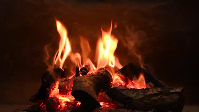 Fireplace relaxing night