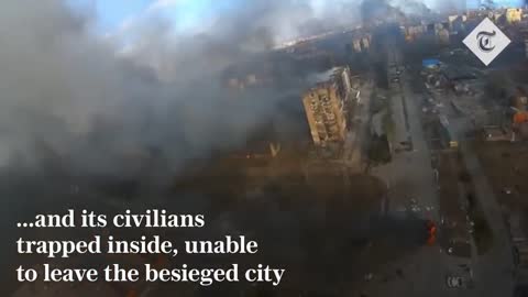 Ukraine_ Drone footage shows destruction to Mariupol as Russian forces continue