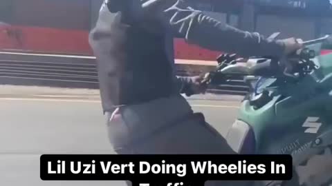 Lil Uzi Vert doing wheelies