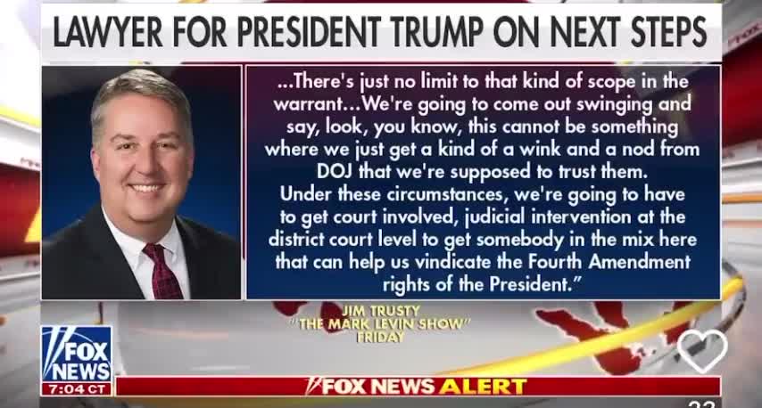 Trump Lawyer on Taking Legal Action Over FBI's Raid