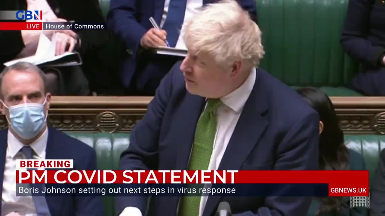 UK PM: "The government will no longer mandate the wearing of face masks anywhere."