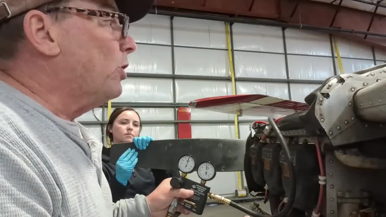 1959 Cessna 310C Annual Inspection- Part I Compression Check.