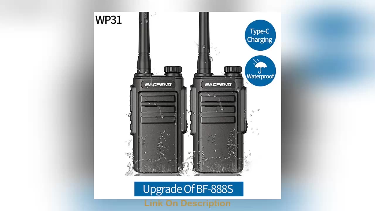 1/2Pcs Baofeng WP31 Waterproof Walkie