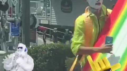 Guy with white lotion covering face surf board