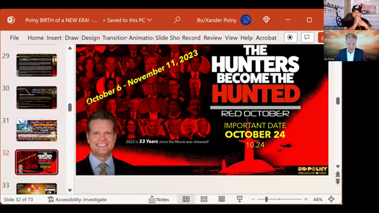NINO AND BO POLNY~ RED OCTOBER BIBLICAL EVENTS TO COME IN 2023