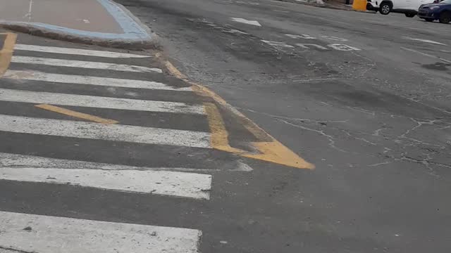 At the bus stop..