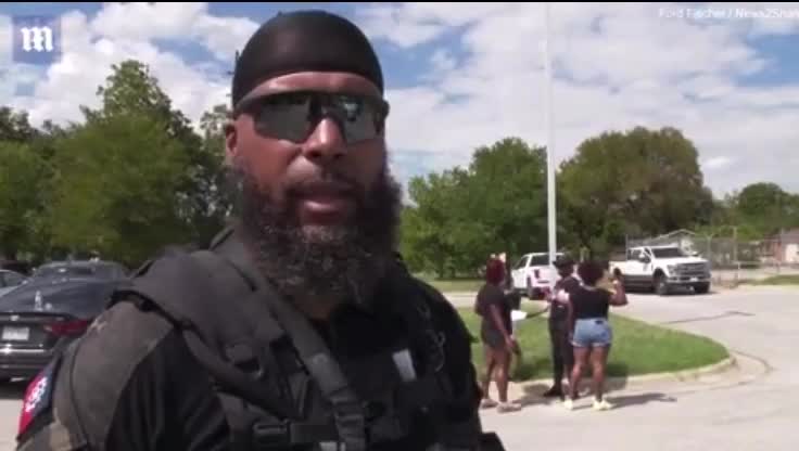 Take your a** home!' Heavily-armed black rights groups march through Austin chanting anti-illegal migrant slogans, demands Biden 'close the border'.