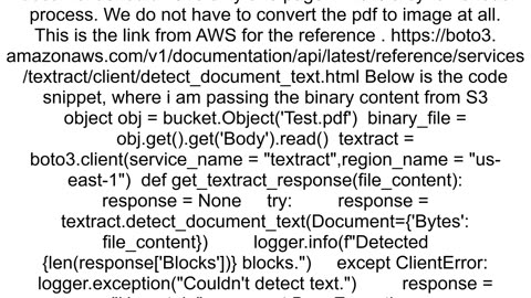 How to analyse PDF documents with Amazon Textract in a Synchronous way