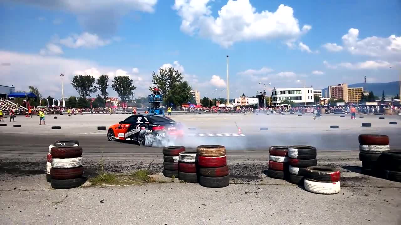 Drift cars on the racetracks