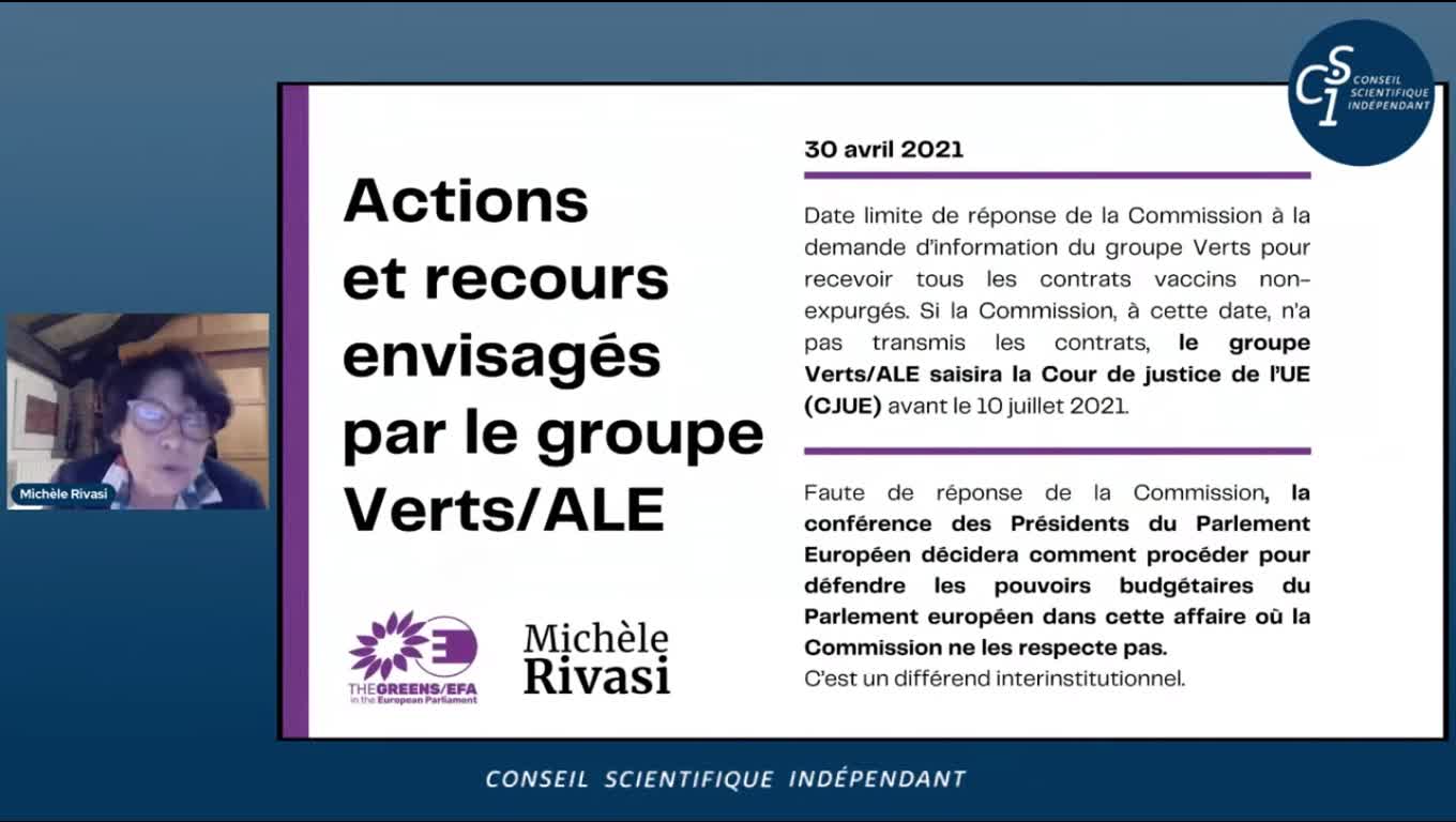 Michèle Rivasi, Députée Européenne Opacité des contrats vaccinaux européens (Extrait)