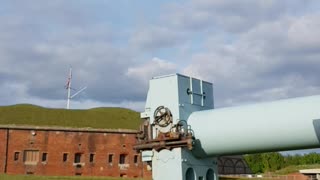 Naval gun. From a Naval ship.