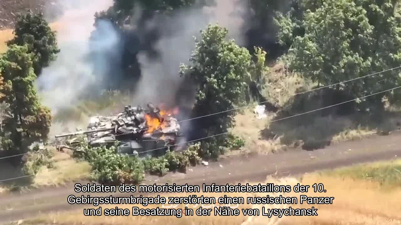 Soldiers of the motorized infantry battalion of the 10th mountain assault brigade destroyed a Russi