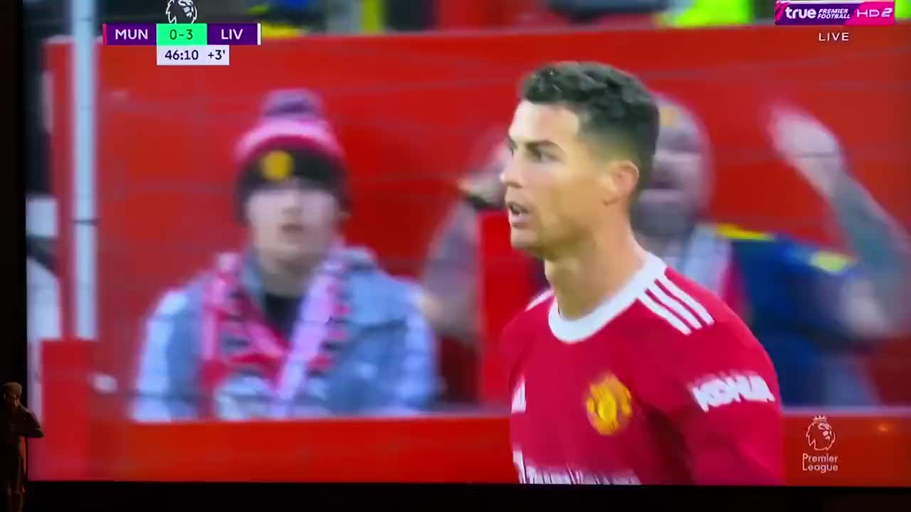 Yellow card for #Cristiano #Ronaldo #MUNLIV