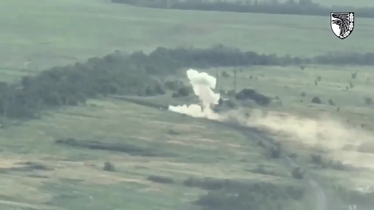 Russian Tank Hit By Javelin one guy flees the burning ruins