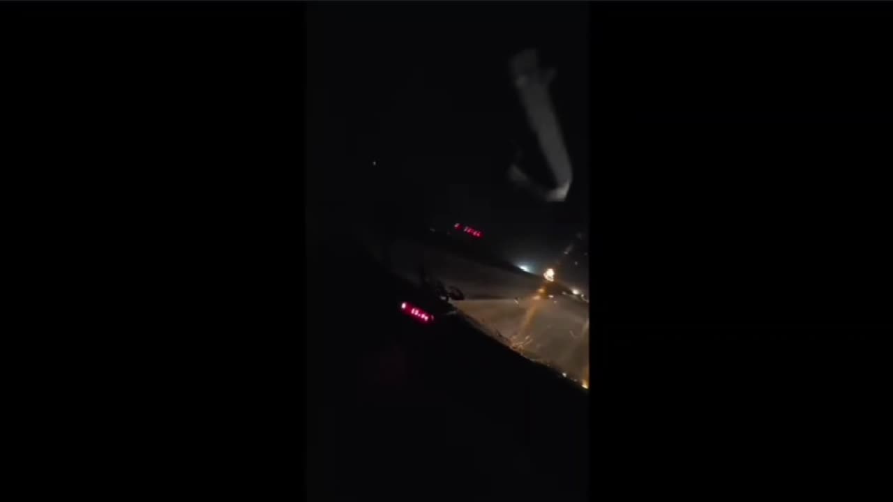 Marietta Oklahoma semi falls out of the sky during tornado.