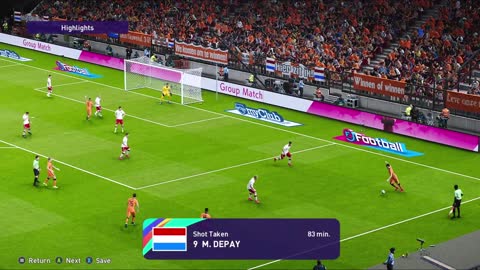 Football simulation game Friendly Poland vs Netherlands