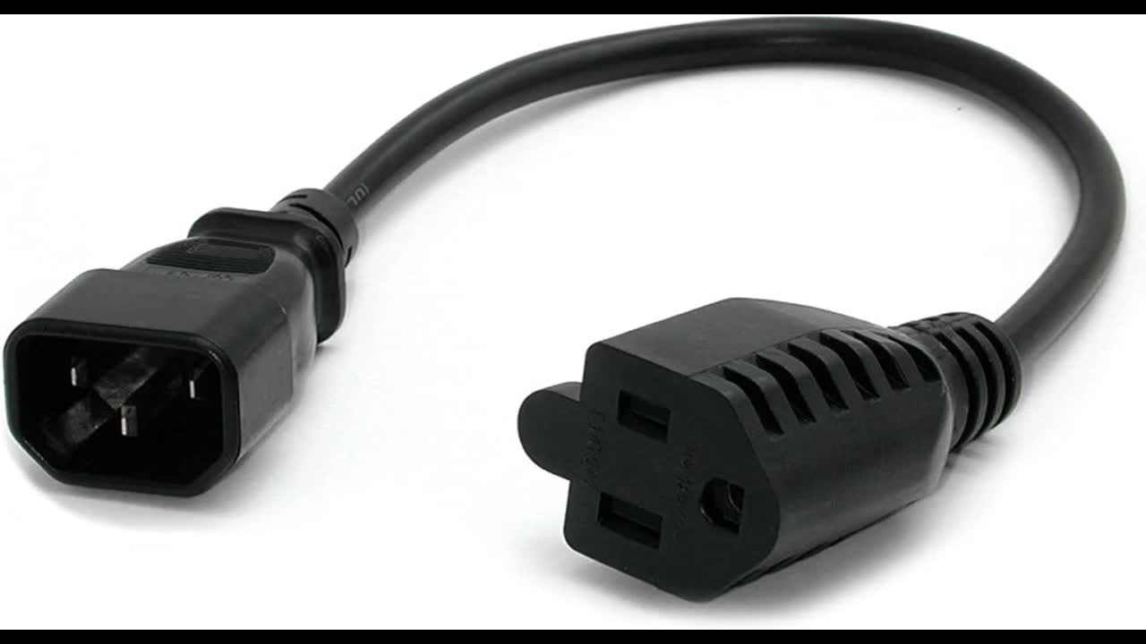 Review: StarTech.com 1ft (0.3m) Power Extension Cord, IEC 320 C14 to NEMA 5-15R, 10A 125V, 18AW...