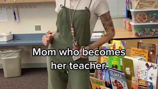 Student who never wants to be away from her mom.