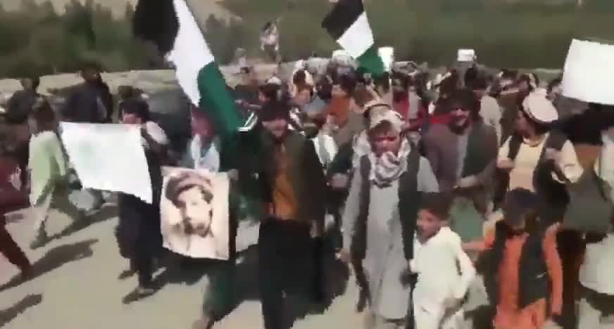 Anti-Taliban protest near Kabul, Afghanistan