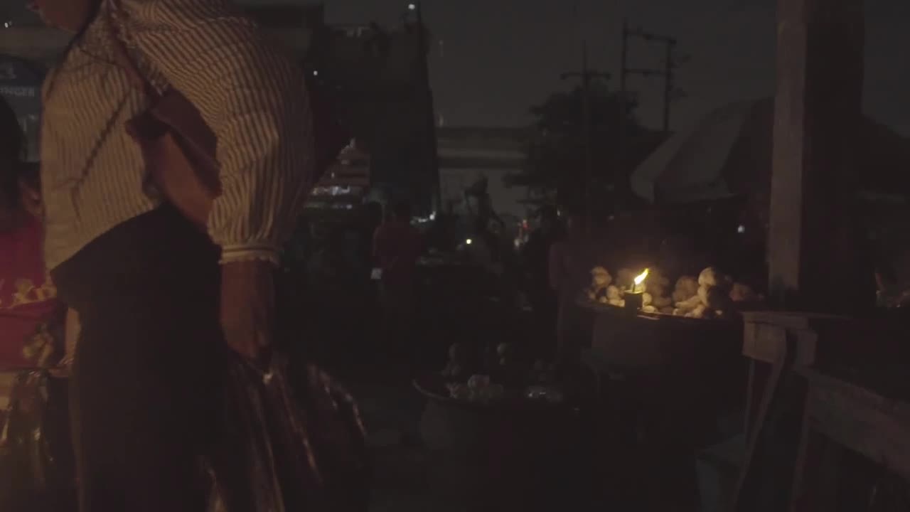 Moving Through A Street Market Nigeria