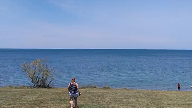 On the beach of Lake Ontario- Old Fort Niagara NY - pt 1