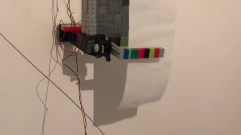 Wall Mounted Automatic Toilet Paper Dispenser Made From LEGO