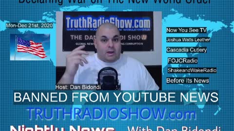 Banned From YouTube News Segment 12-21-2020 / The Nightly News With Dan Bidondi