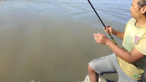 fishing in the sea