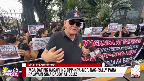 Mga dating kasapi ng C P P-N P A-N D F, nag-rally para palayain sina Badoy at Celiz