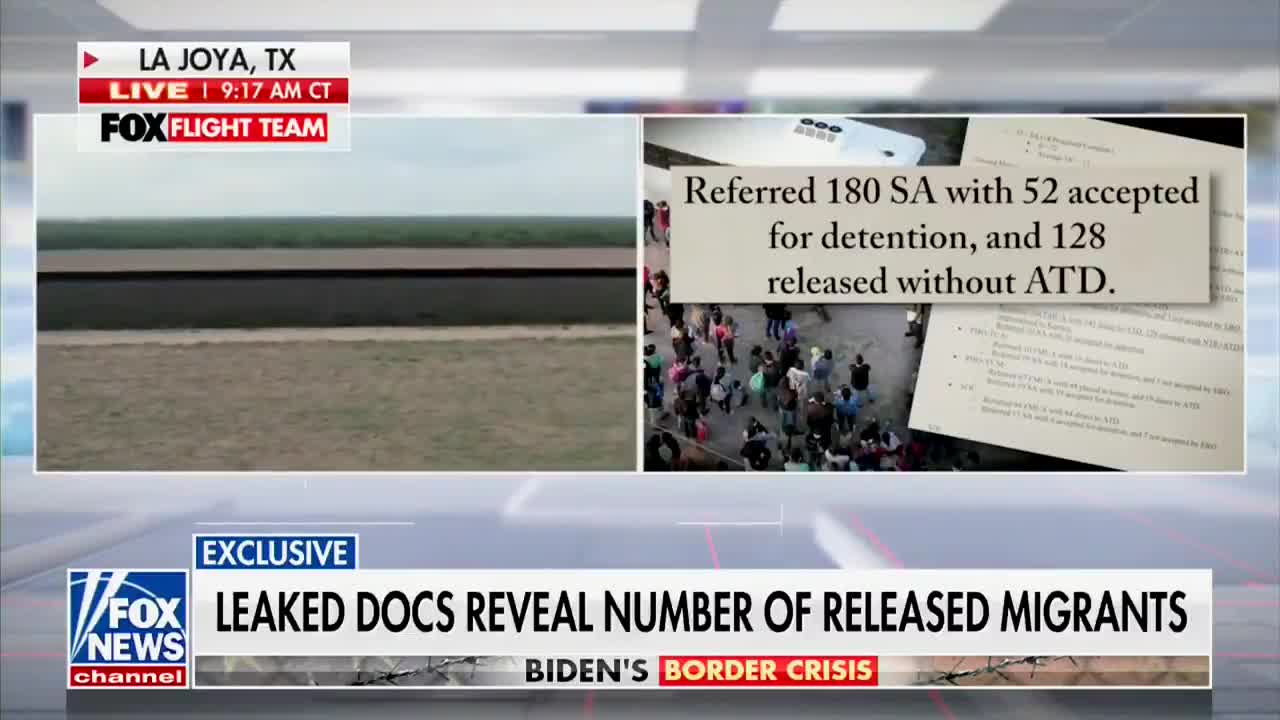 Leaked documents show the Biden administration has released more than 70,000 illegal immigrants in the last two months.