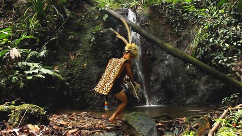 relaxing traditional music in the tropical forest of Indonesian Borneo