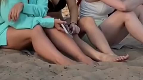 US star Prank in beach
