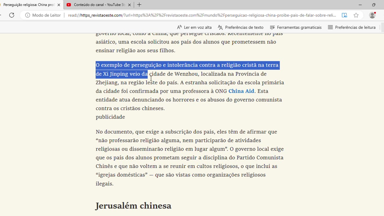 Perseguição religiosa China proíbe pais de falarem sobre religião