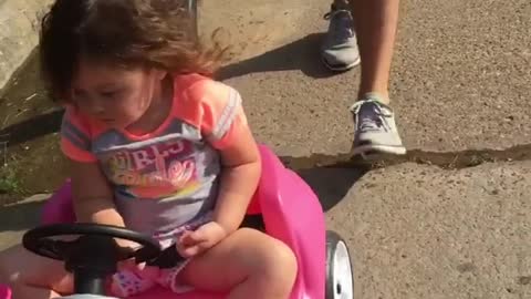 Collab copyright protection - little girl toy car falling asleep