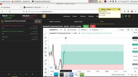 Bank Nifty Paper Trading 19 Aug 2022 | Exited at breakeven