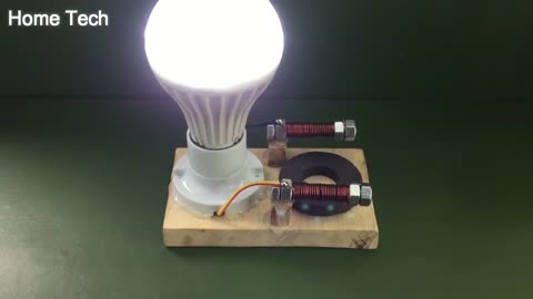 100% Free Energy Generator Self Running By Magnet 🧲 With Light _bulb_ Bulb 220 V