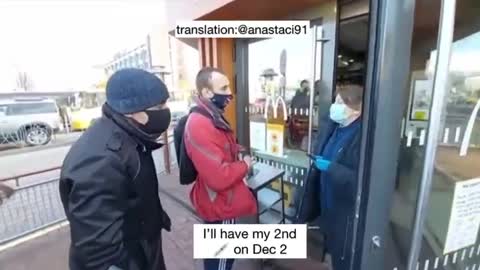 THIS IS CRAZY: People showing their vaxx passports to enter McDonald’s in Ukraine.