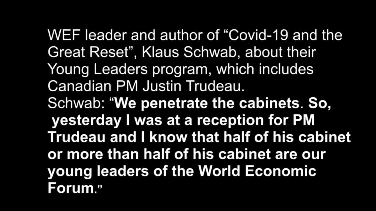 Klaus Schwab control of Canadian Cabinet